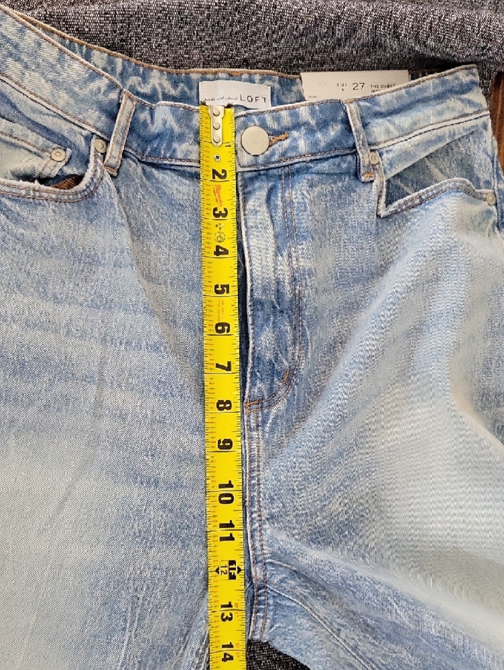 LOFT The CURVY High Waist Boyfriend Jeans, 27/4, Light Wash, Summer - Picture 8 of 10